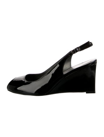 Stuart Weitzman Patent Leather Slingback Pumps