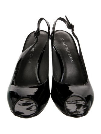 Stuart Weitzman Patent Leather Slingback Pumps
