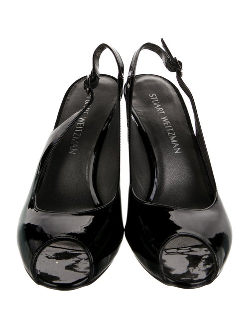 Stuart Weitzman Patent Leather Slingback Pumps