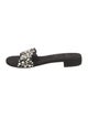 Stuart Weitzman Suede Crystal Embellishments Slides
