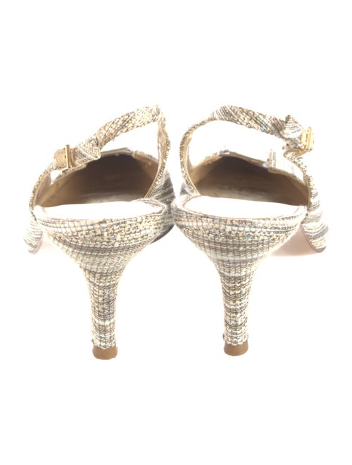 Stuart Weitzman Rattan Glitter Accents Slingback Pumps