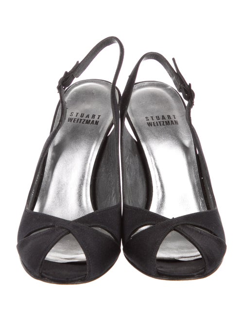 Stuart Weitzman Satin Slingback Sandals