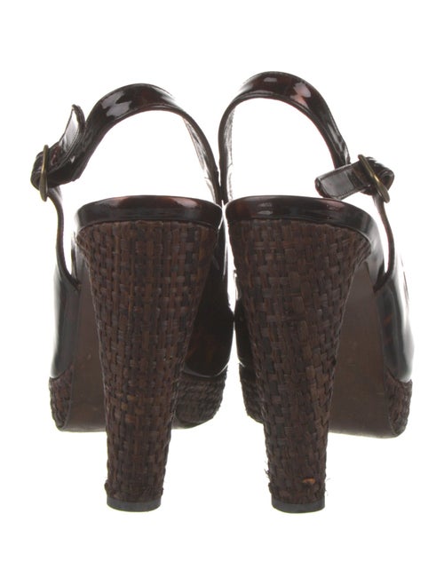 Stuart Weitzman Patent Leather Slingback Sandals