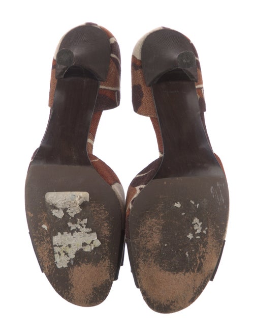 Stuart Weitzman Canvas Printed D'Orsay Pumps