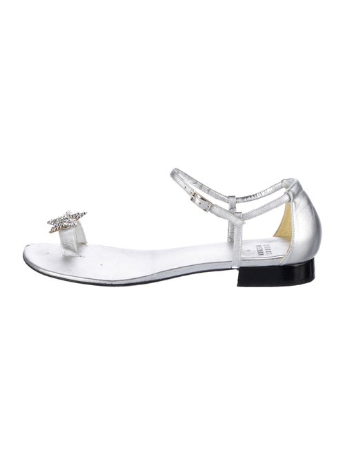 Stuart Weitzman Silver Leather Sandals