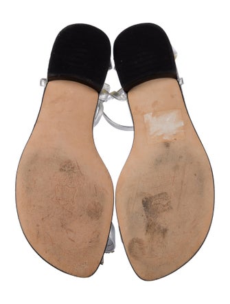 Stuart Weitzman Silver Leather Sandals