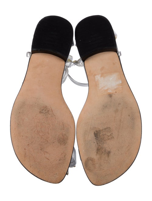 Stuart Weitzman Silver Leather Sandals