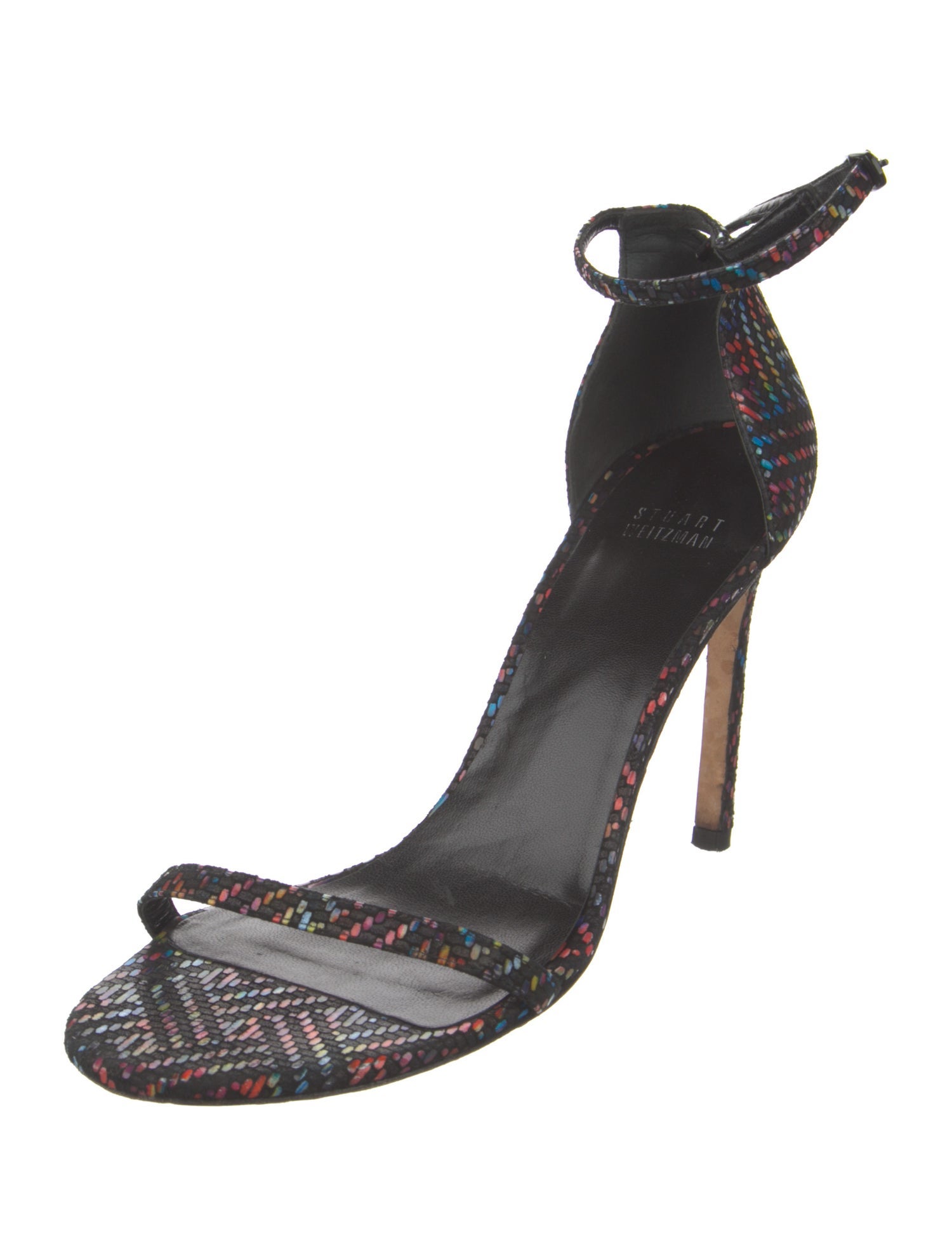 Stuart Weitzman Suede Printed Sandals