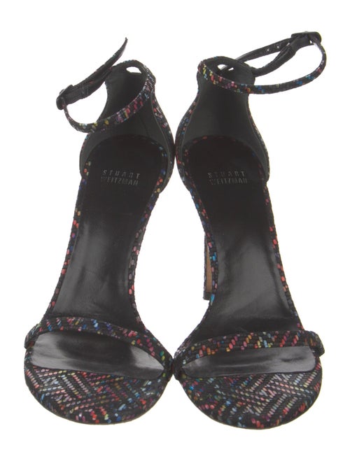 Stuart Weitzman Suede Printed Sandals