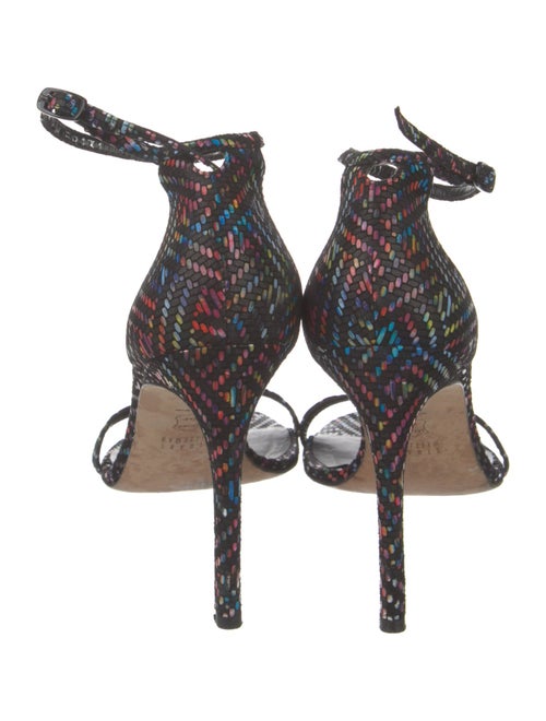 Stuart Weitzman Suede Printed Sandals