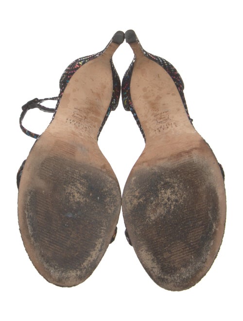 Stuart Weitzman Suede Printed Sandals