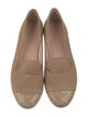 Stuart Weitzman Suede Studded Accents Loafers