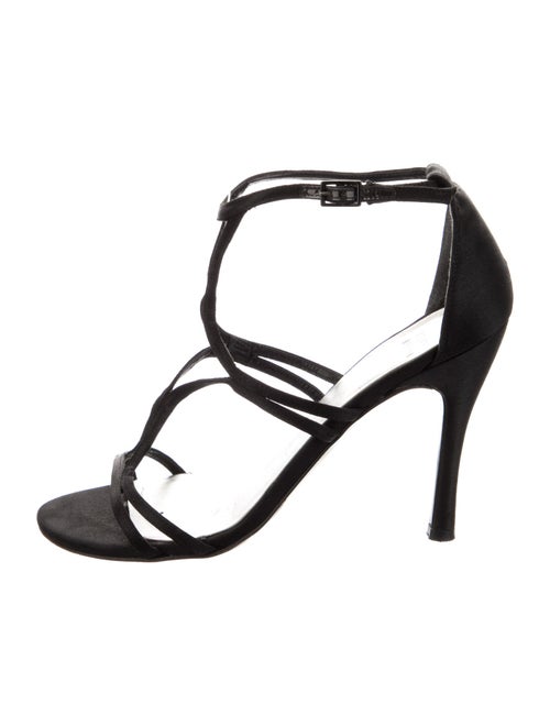 Stuart Weitzman Satin T-Strap Sandals