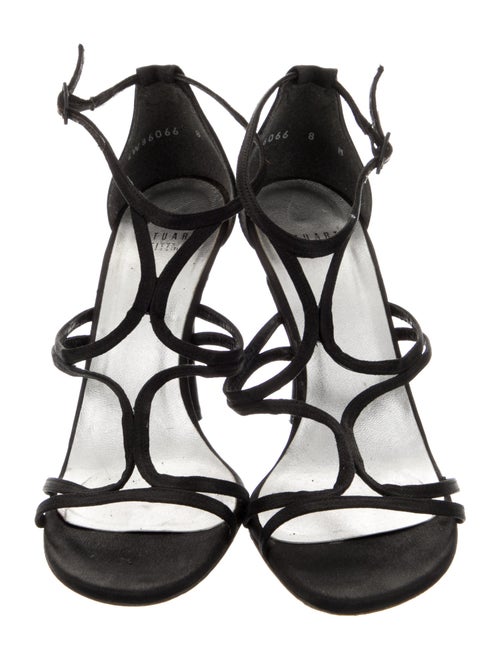 Stuart Weitzman Satin T-Strap Sandals