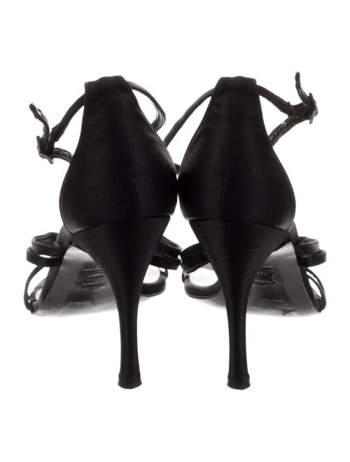 Stuart Weitzman Satin T-Strap Sandals