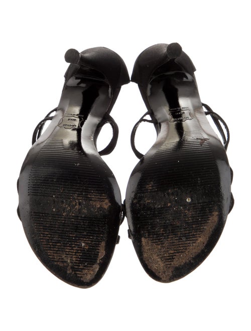 Stuart Weitzman Satin T-Strap Sandals