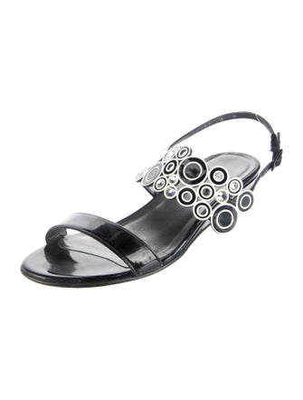 Stuart Weitzman Patent Leather Slingback Sandals