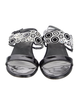 Stuart Weitzman Patent Leather Slingback Sandals