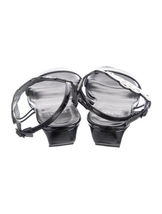 Stuart Weitzman Patent Leather Slingback Sandals