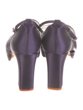 Stuart Weitzman Satin Crystal Embellishments D'Orsay Pumps