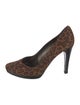 Stuart Weitzman Suede Animal Print Pumps