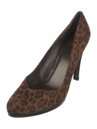 Stuart Weitzman Suede Animal Print Pumps