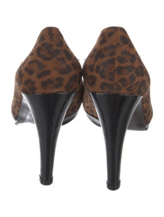 Stuart Weitzman Suede Animal Print Pumps