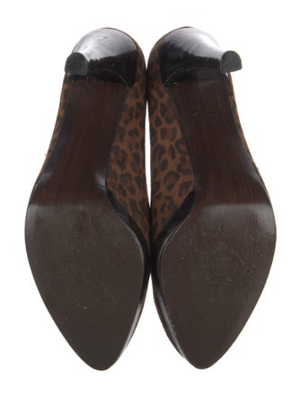 Stuart Weitzman Suede Animal Print Pumps