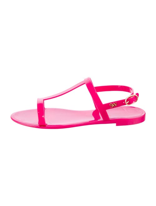 Stuart Weitzman Rubber T-Strap Sandals