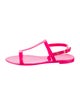 Stuart Weitzman Rubber T-Strap Sandals