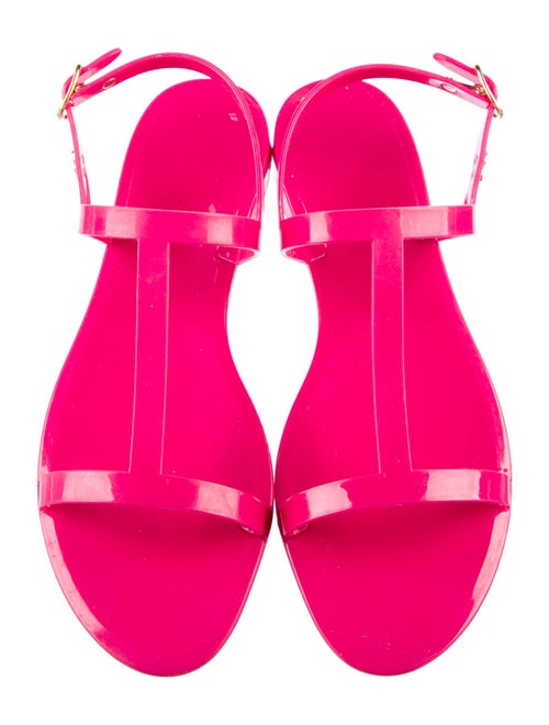Stuart Weitzman Rubber T-Strap Sandals