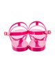 Stuart Weitzman Rubber T-Strap Sandals