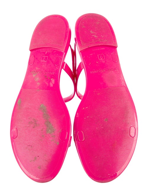 Stuart Weitzman Rubber T-Strap Sandals