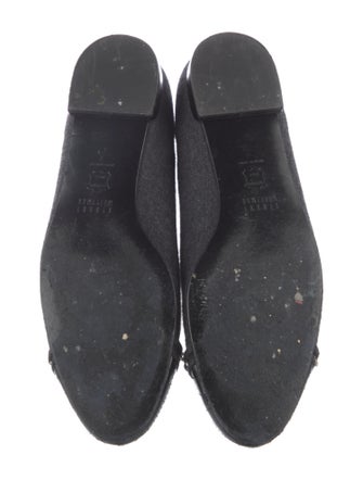 Stuart Weitzman Wool Chain-Link Accents Ballet Flats