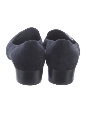 Stuart Weitzman Suede Studded Accents Loafers