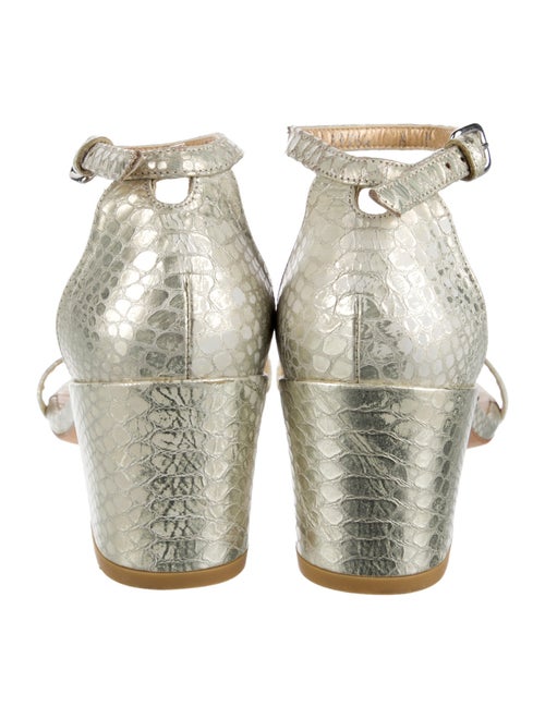 Stuart Weitzman Leather Animal Print Sandals