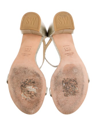 Stuart Weitzman Leather Animal Print Sandals
