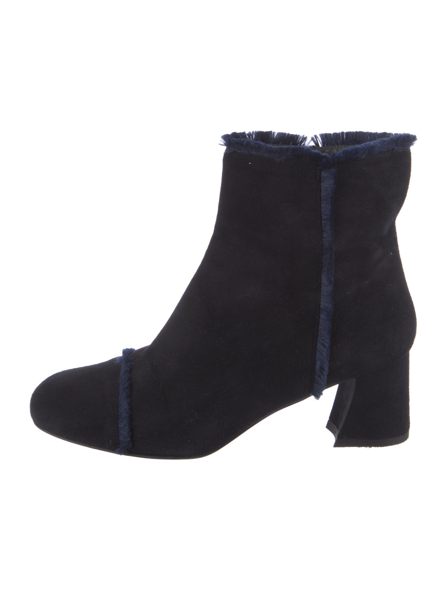 Stuart Weitzman Suede Raw-Edge Trim Boots