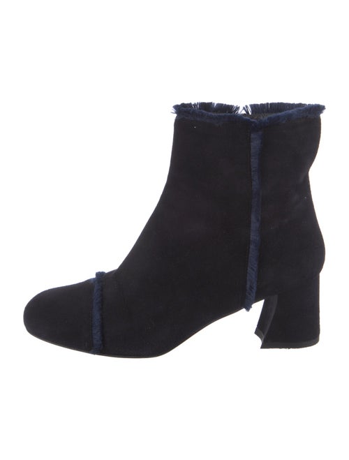 Stuart Weitzman Suede Raw-Edge Trim Boots