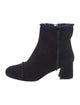 Stuart Weitzman Suede Raw-Edge Trim Boots