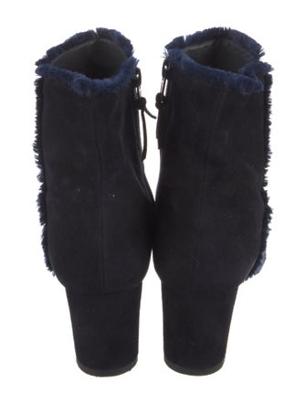 Stuart Weitzman Suede Raw-Edge Trim Boots