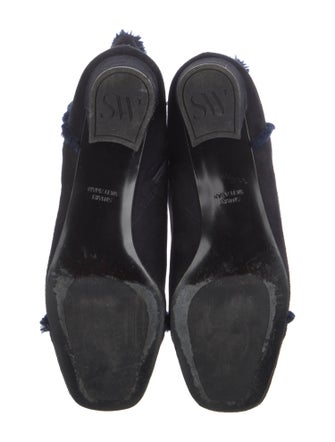 Stuart Weitzman Suede Raw-Edge Trim Boots