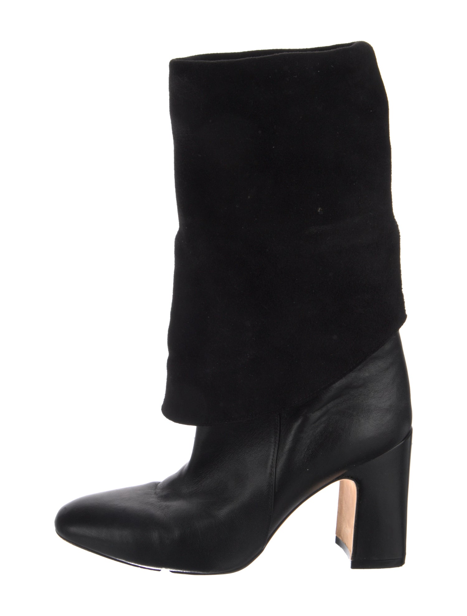 Stuart Weitzman Suede Leather Trim Embellishment Boots