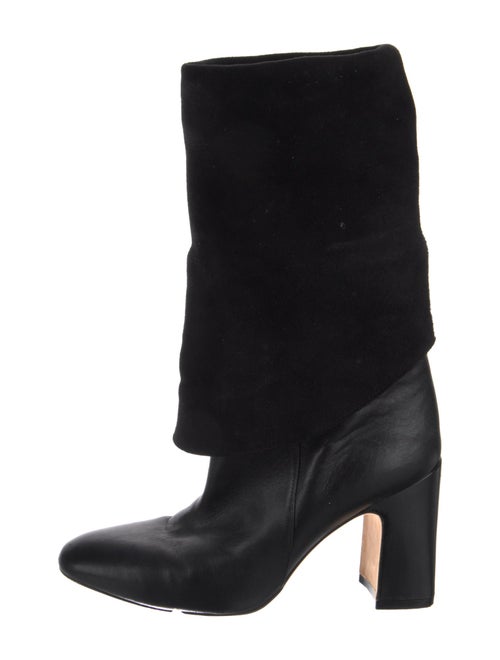 Stuart Weitzman Suede Leather Trim Embellishment Boots