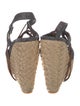 Stuart Weitzman Denim Braided Accents Espadrilles