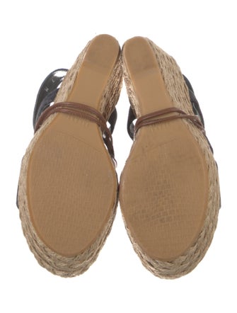 Stuart Weitzman Denim Braided Accents Espadrilles
