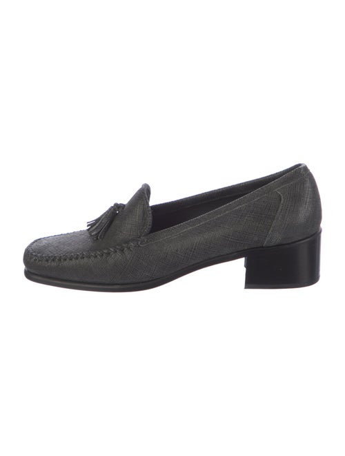 Stuart Weitzman Suede Beaded Accents Loafers