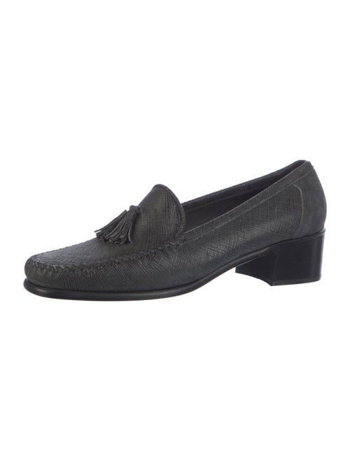 Stuart Weitzman Suede Beaded Accents Loafers