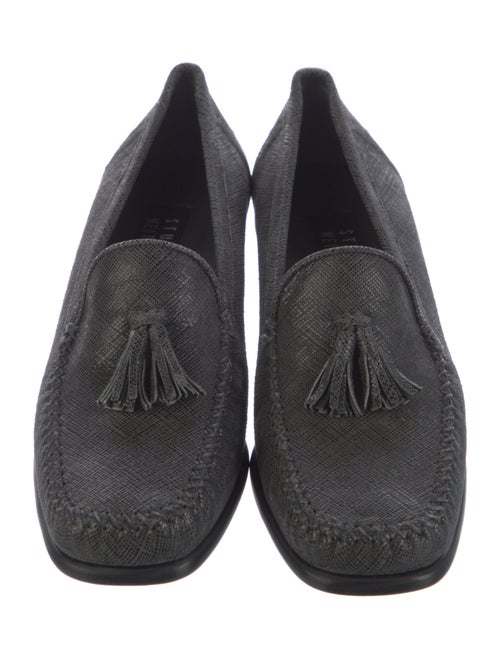 Stuart Weitzman Suede Beaded Accents Loafers