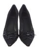 Stuart Weitzman Canvas Bow Accents Pumps